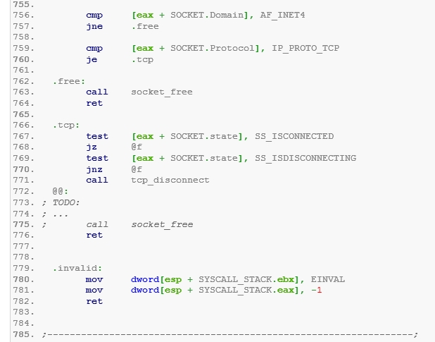 Оригинал socket.inc