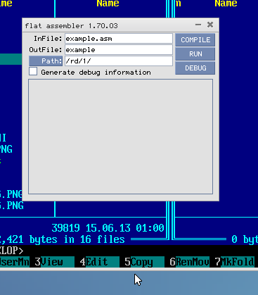 во время перемещения мыши к FASM-у будет активирован KFar, который закроет собой FASM