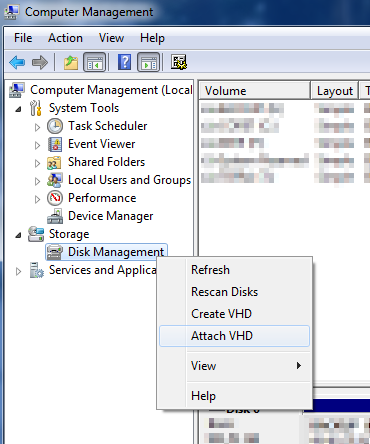 Запустите Computer Management: Start &gt; Run &gt; compmgmt.msc