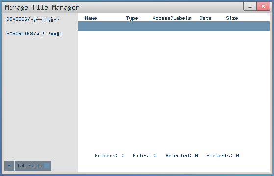 Первый набросок GUI